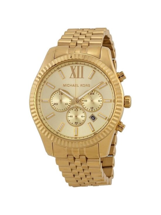 NWT Michael Kors Lexington Chronograph Champagne Dial Men\'s Watch
